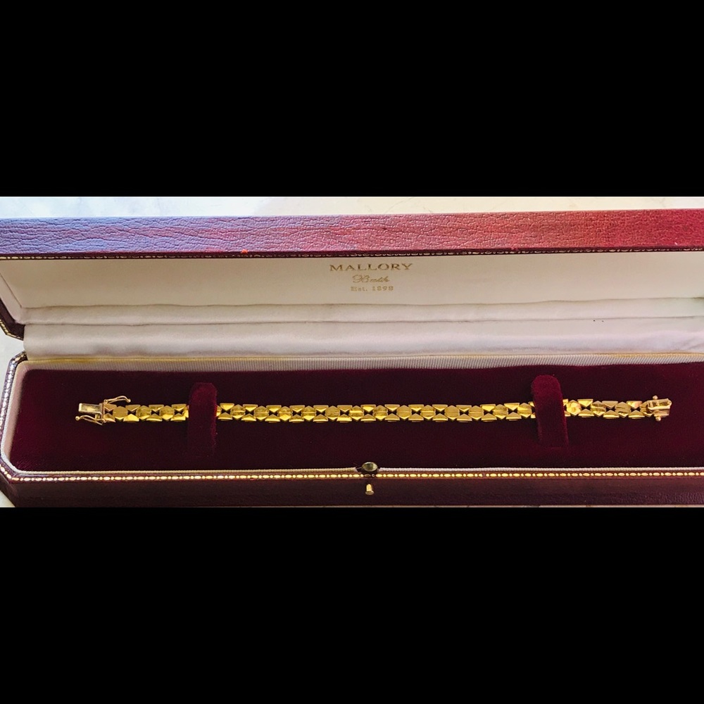 Italian 18kt Yellow Gold Flat-Link Chain Bracelet